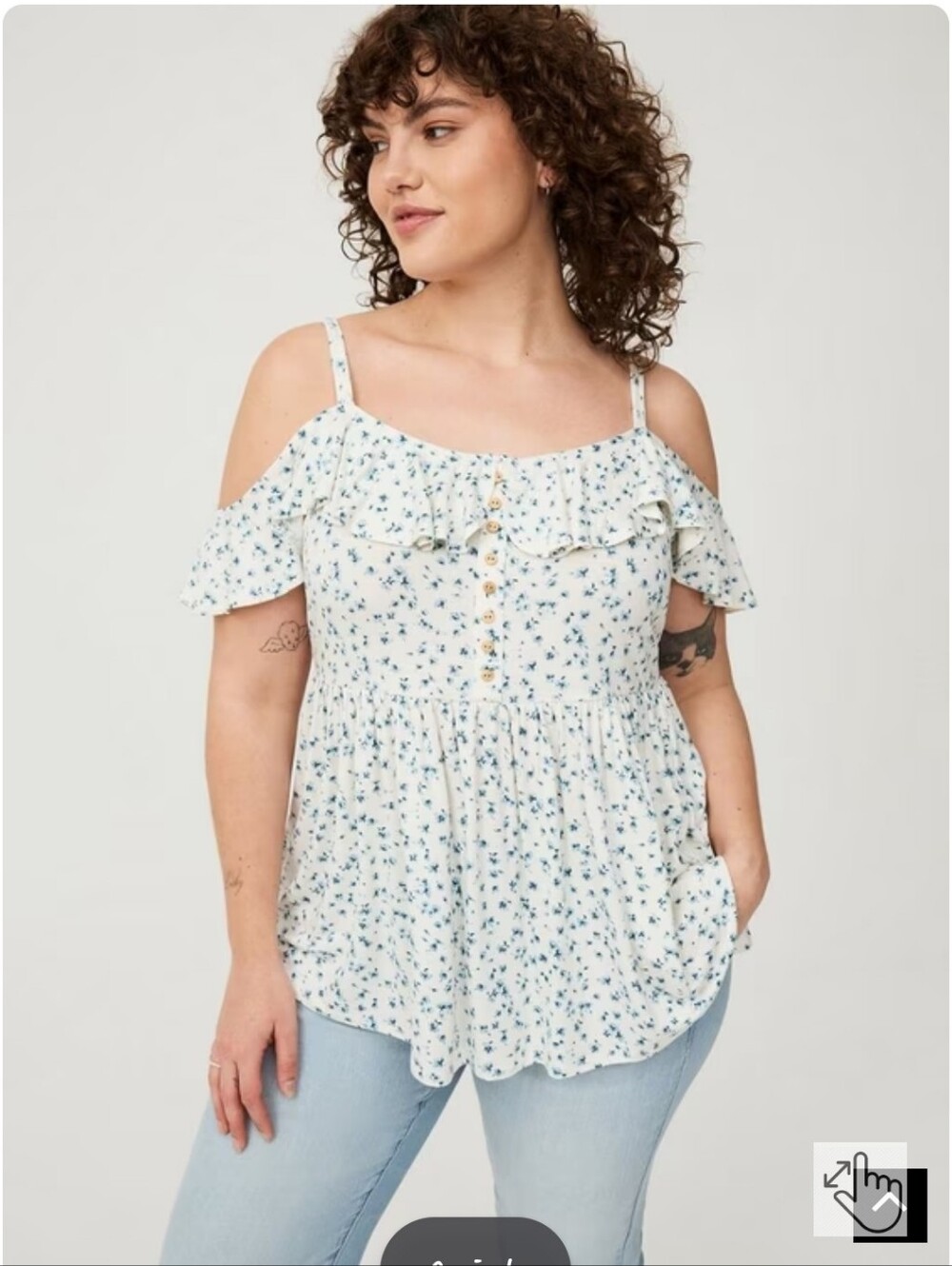 NWOT TORRID OX Off-Shoulder Babydoll Top